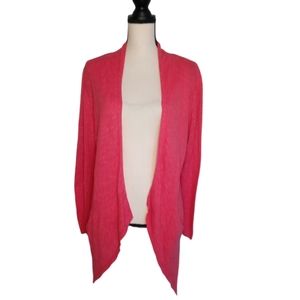 Eileen Fisher Linen/Cotton Blend Open Front Cardigan